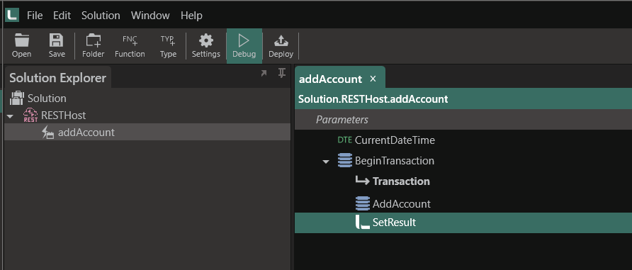 BeginTransaction update