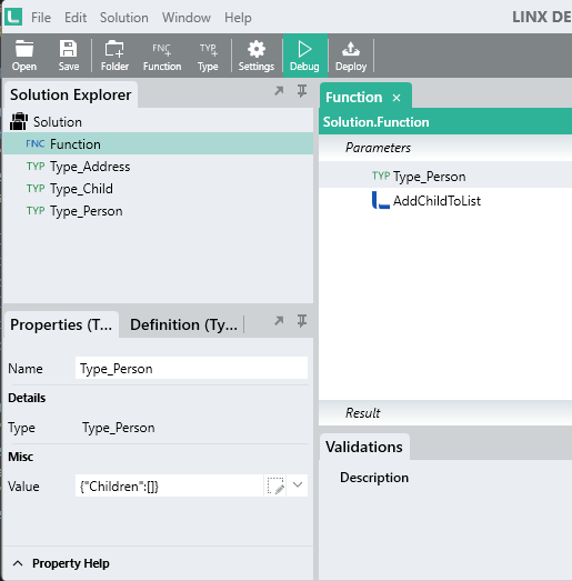 Lists that are properties of complex types must be instantiated before they can be used