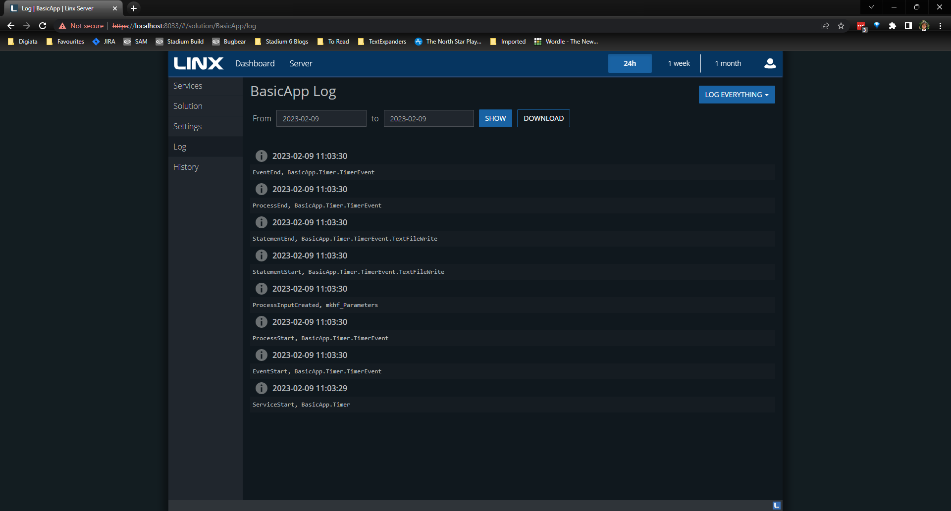 New Solution Log