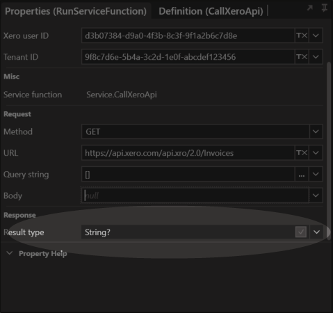 CallXeroApi supports configuring a result type