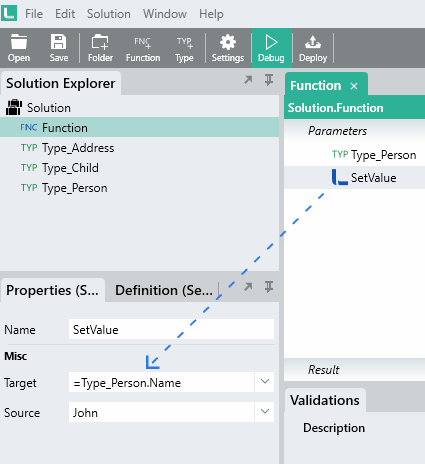 Using a SetValue to set a Type property