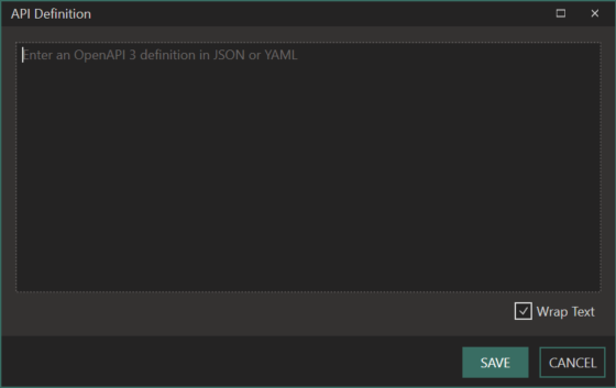 Watermark on API Definition Editor