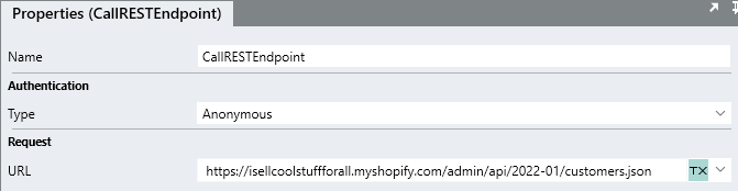 Add custom URL to CallRESTEndpoint